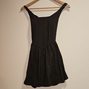 HALARA NWT Easy Peesy 2 In 1 Twist Back Romper Mini Dress W Shorts & Bra Sz. S